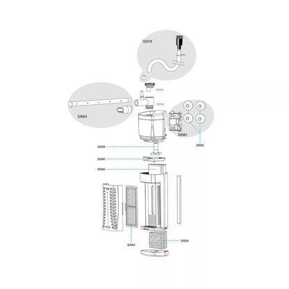 Sera vidinis kampinis filtras X-Edge 450, 450 l/h, 5 W