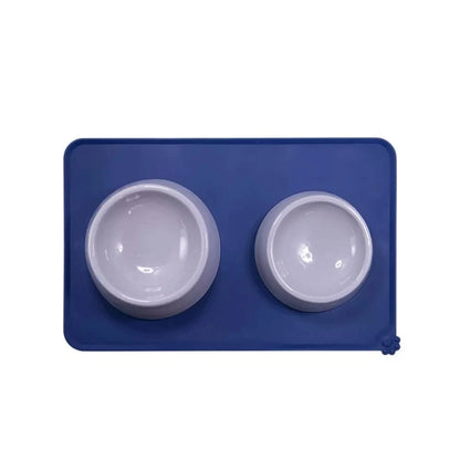 Silikoninis padėklas dubenėliams Canto, 47x30 cm, mėlynas