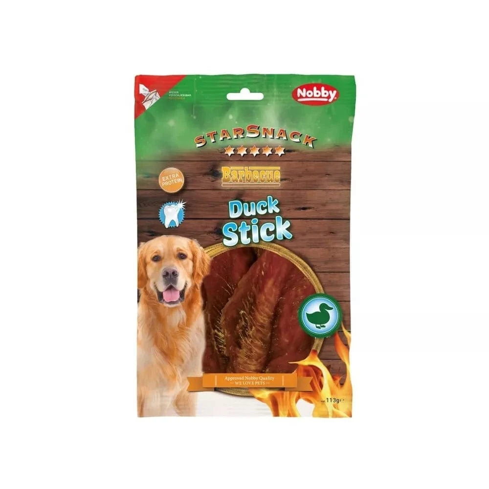 Skanėstas šunims StarSnack Barbecue Duck Stick pagaliukas su antiena ir galvijų oda, 113 g
