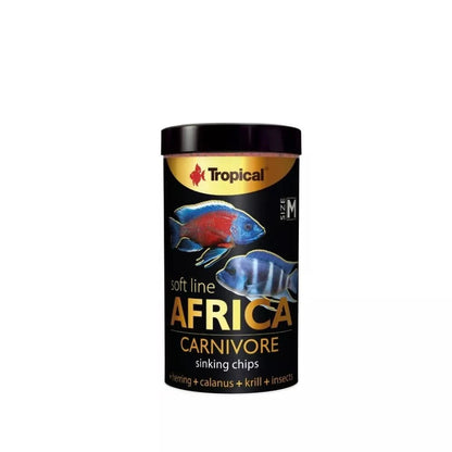 Soft Line Africa Carnivore minkštas maistas visaėdėms ir mėsėdėms Afrikos žuvims 100 ml