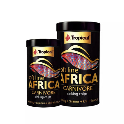Soft Line Africa Carnivore minkštas maistas visaėdėms ir mėsėdėms Afrikos žuvims 100 ml
