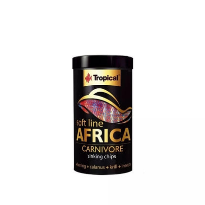 Soft Line Africa Carnivore minkštas maistas visaėdėms ir mėsėdėms Afrikos žuvims 100 ml