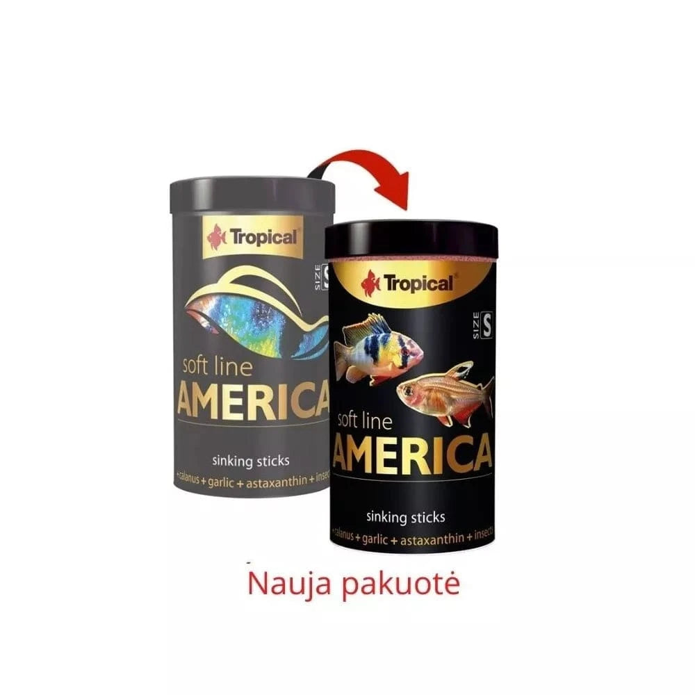 Maistas visaėdėms ir mėsėdėms Amerikos žuvims, minkštas Soft Line America S 100 ml