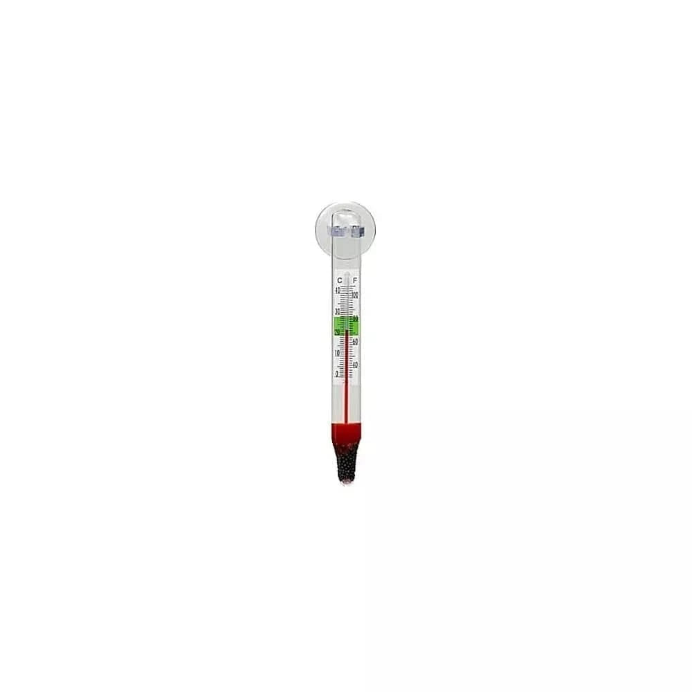 Akvariumo termometras, stiklinis, baltas
