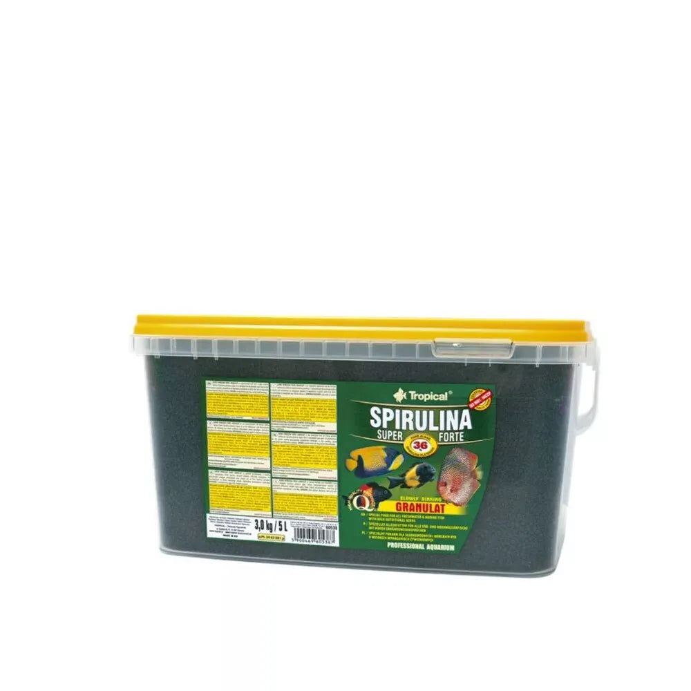 Tropical Super Spirulina Forte 36% Granulat pašaras žuvims 5 l (3 kg)