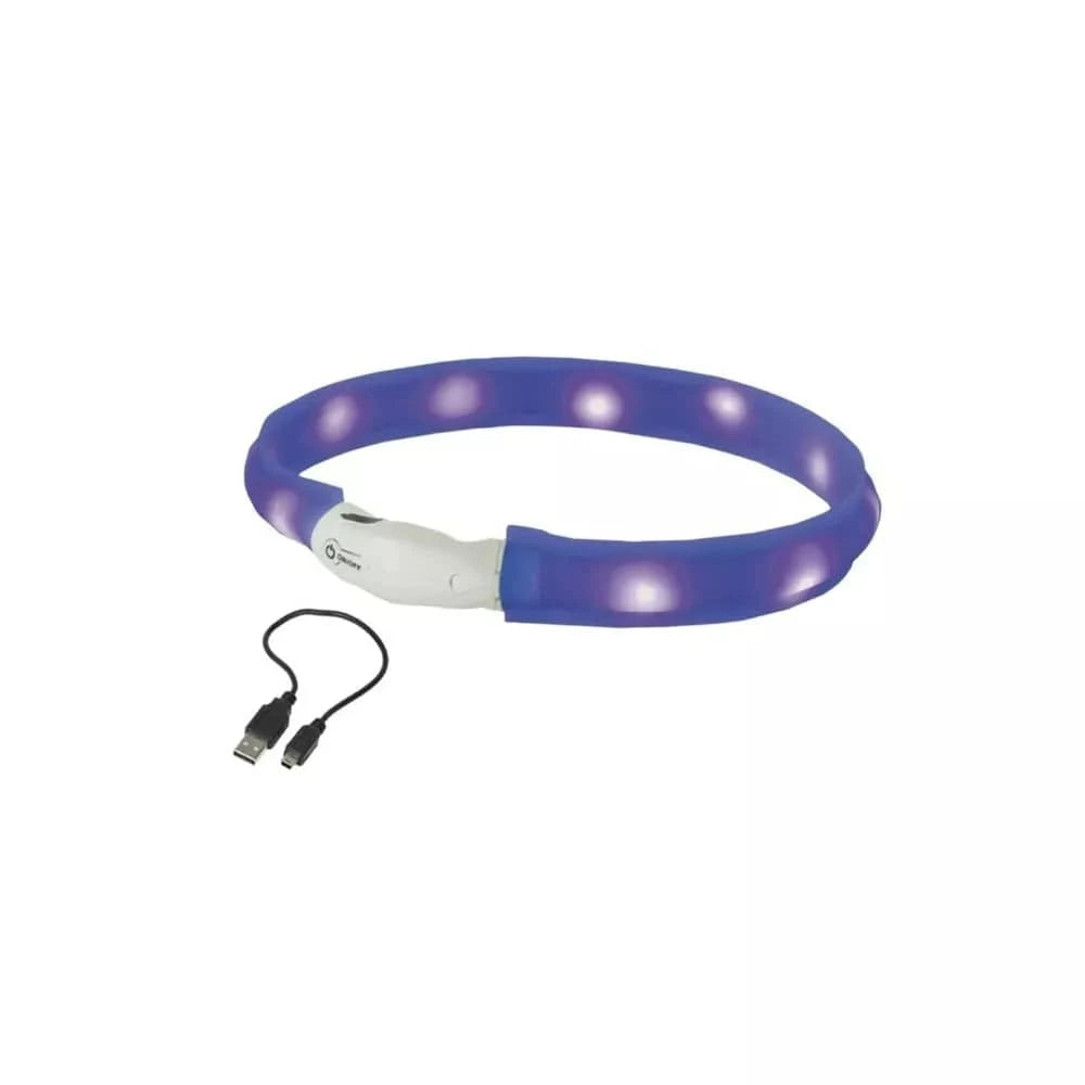 Šviečiantis antkaklis Visible S, mėlynas, 25 mm, 40 cm