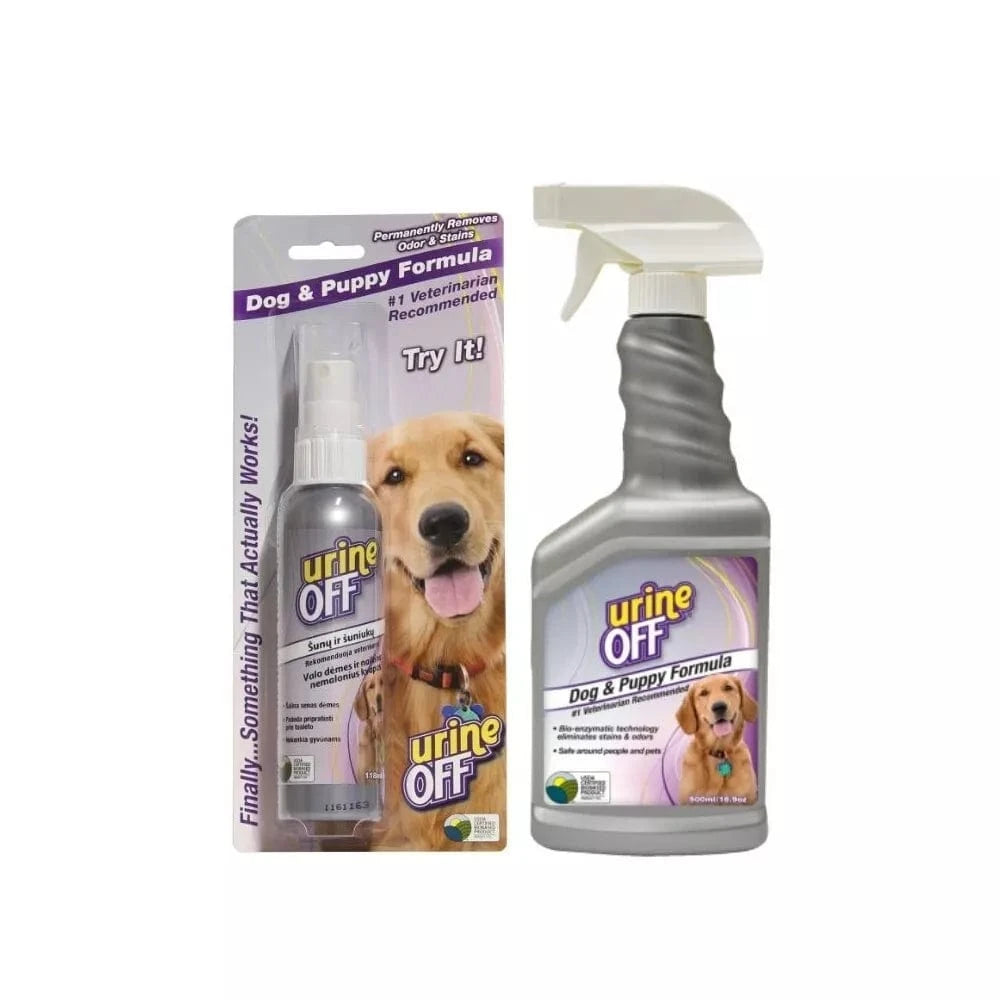 Urine Off Dog & Puppy Formula valymo priemonė šunų šlapimui šalint, 118 ml