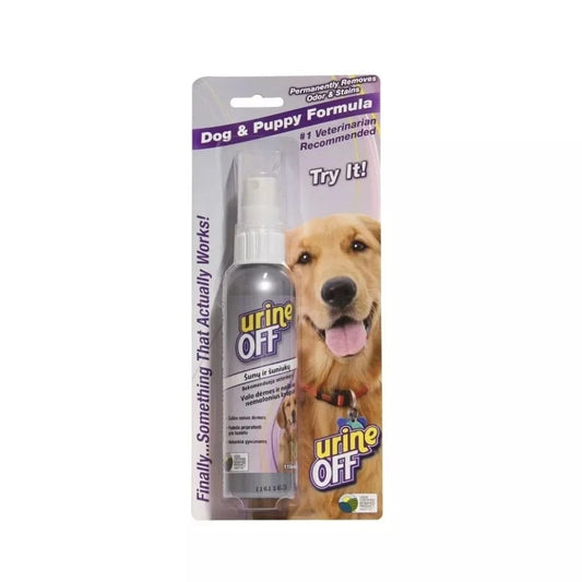 Urine Off Dog & Puppy Formula valymo priemonė šunų šlapimui šalint, 118 ml