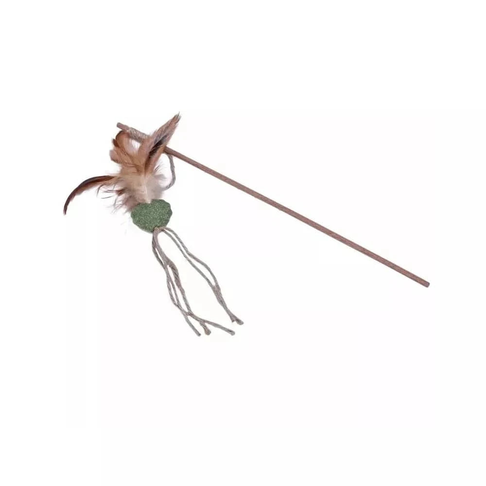 Žaislas katėms meškerė su kamuoliuku