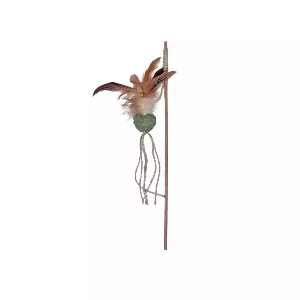 Žaislas katėms meškerė su kamuoliuku