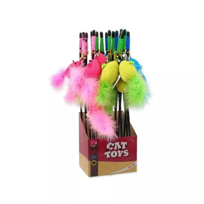 Žaislas katėms pliušinė pelytė su plunksna Magic Cat