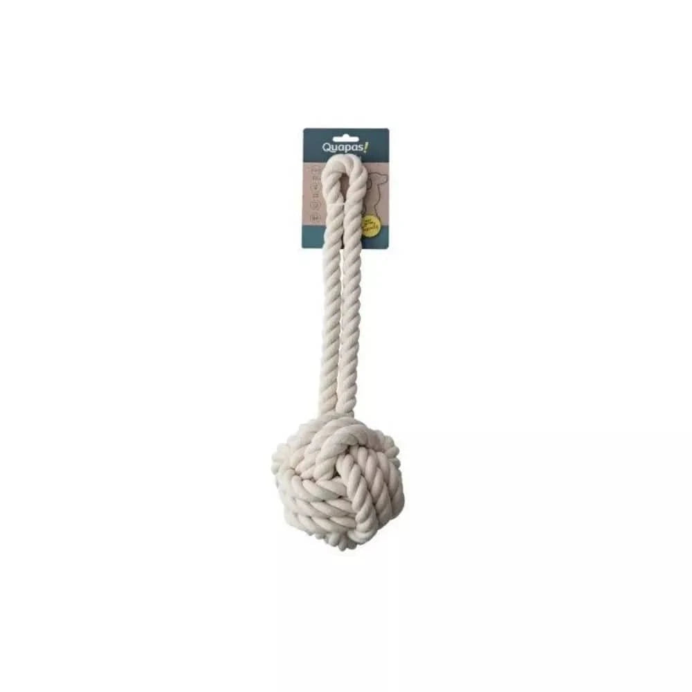 Žaislas šunims iš natūralios virvės, kamuolys su kilpa, XL, 60 cm