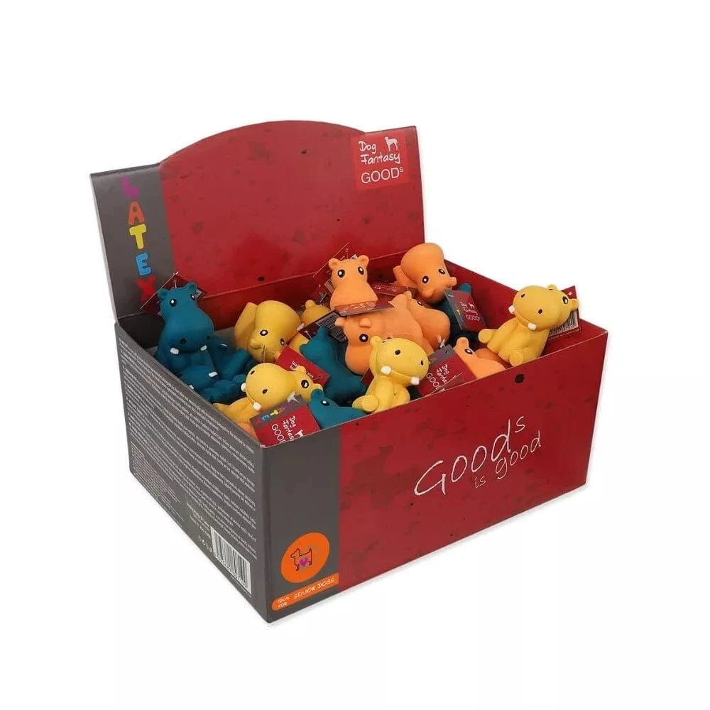 Žaislas šunims lateksinis begemotas Dog Fantasy, 8 cm
