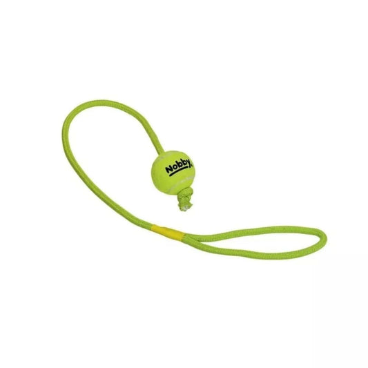 Žaislas šunims teniso kamuolys su virve